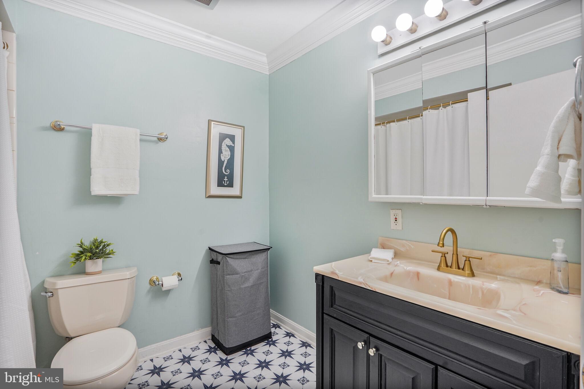 13030 Maple View Lane Fairfax, VA 22033 - Photo 19 of 30 a bathroom with a sink a toilet and a mirror