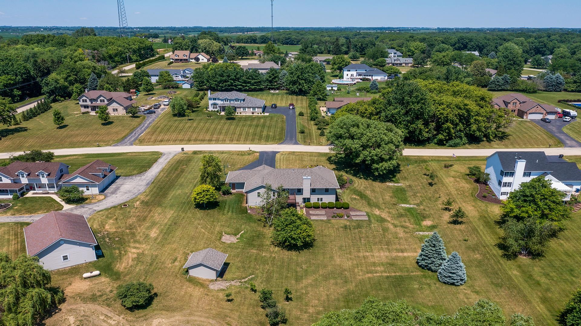 4317 Ridgeview Lane Byron, IL 61010 - Photo 40 of 41 an aerial view of residential houses with outdoor space