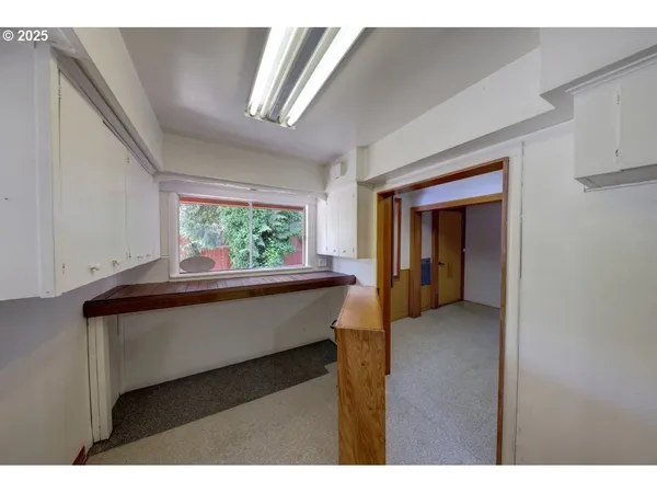 a view of hallway with stairs