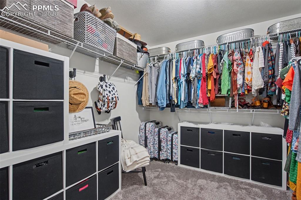 7811 Berwyn Loop Peyton, CO 80831 - Photo 29 of 38 a view of walk in closet with clothes and shoes