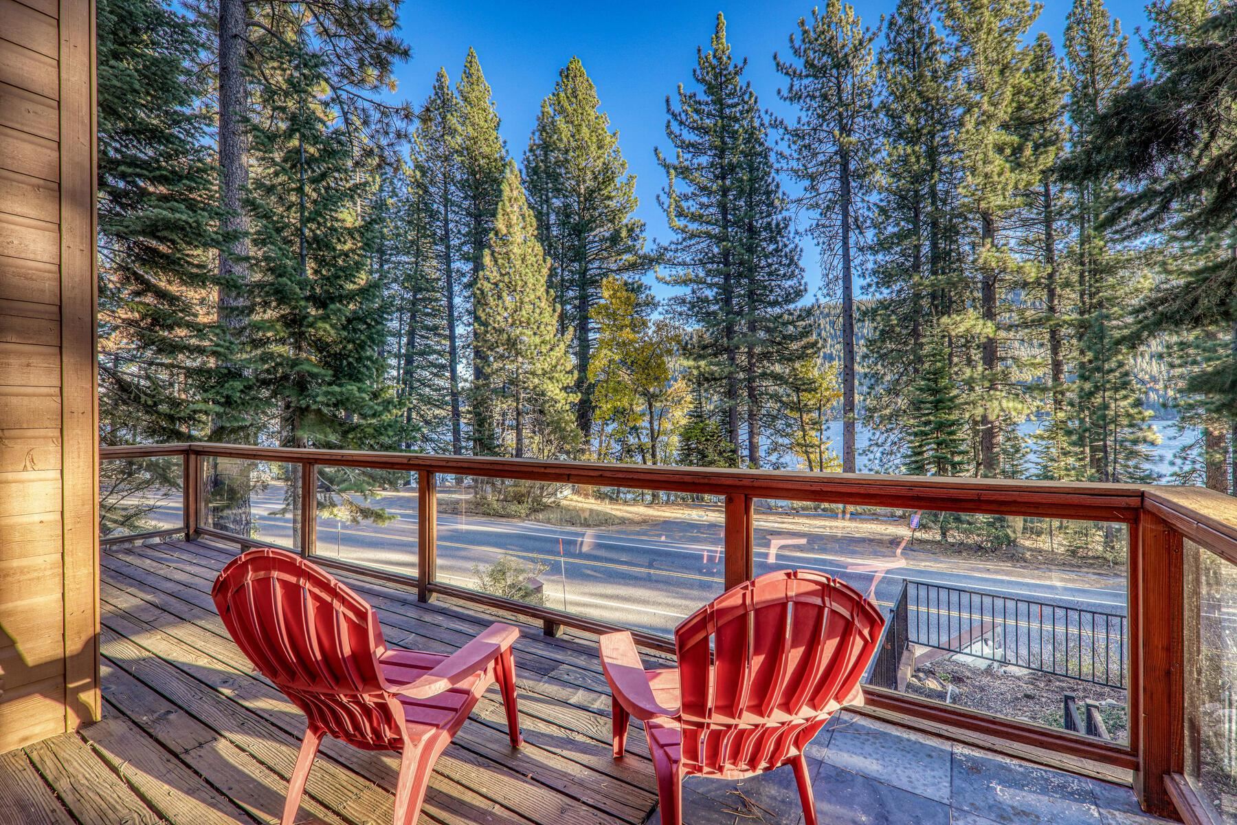 14580 Donner Pass Road Truckee, CA 96161 - Photo 3 of 27 a view of balcony with wooden floor and outdoor seating