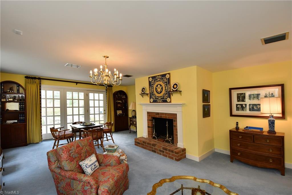 1930 Virginia Road Winston-Salem, NC 27104 - Photo 23 of 30 Lower level den with fireplace