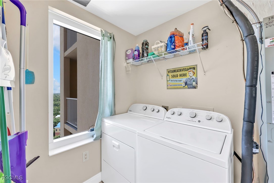 2743 First Street, Unit 1206 Fort Myers, FL 33916 - Photo 33 of 50 a utility room with dryer and washer
