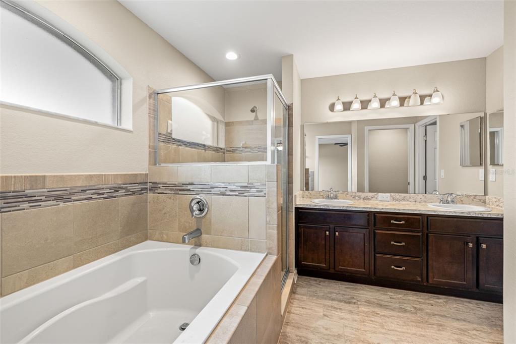 3878 White Ibis Road Lakeland, FL 33811 - Photo 12 of 21 a spacious bathroom with a tub sink and mirror