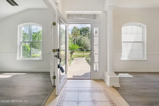 a view of an entryway door