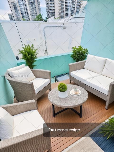 3356 Northeast 33rd Street, Unit 6 Fort Lauderdale, FL 33308 - Photo 15 of 21 a view of a patio with couches and a table and chairs