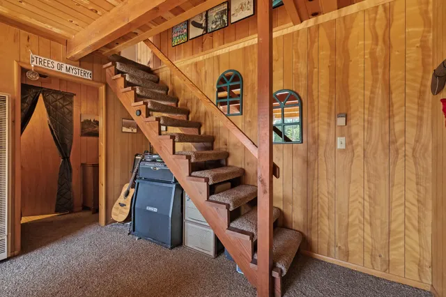 a view of an entryway with staircase