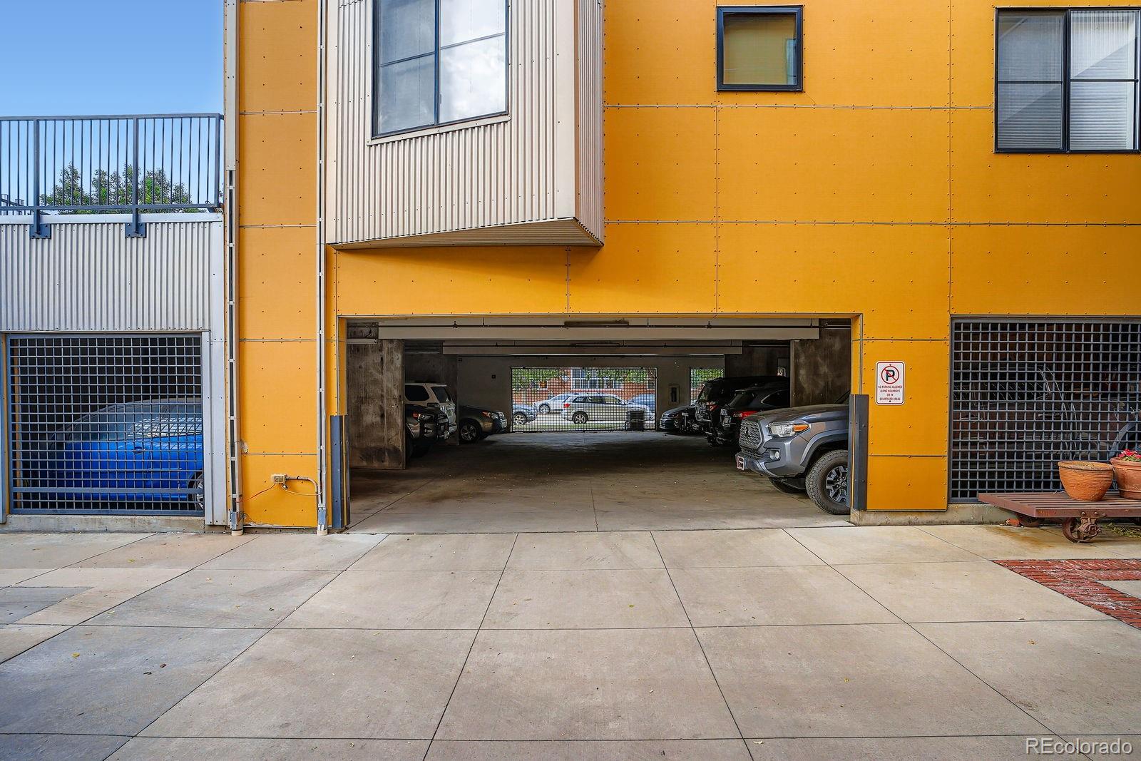 3295 Blake Street, Unit 202 Denver, CO 80205 - Photo 27 of 39 a view of a car garage