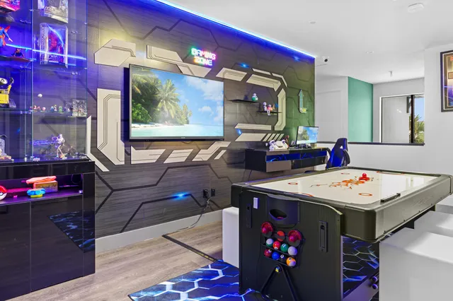 a room with furniture and wooden floor