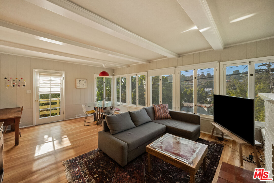237 Mabery Road Santa Monica, CA 90402 - Photo 33 of 43 a living room with furniture and a flat screen tv