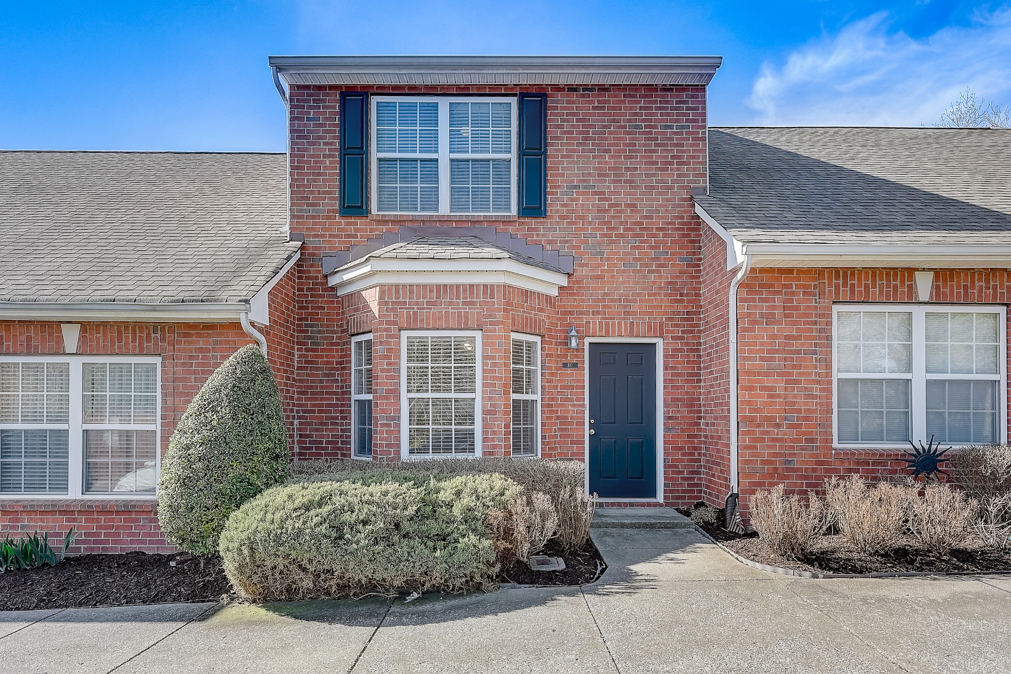 a front view of a house