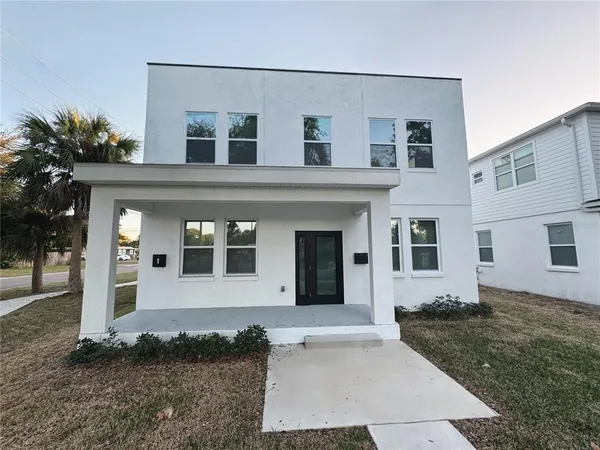a front view of a house