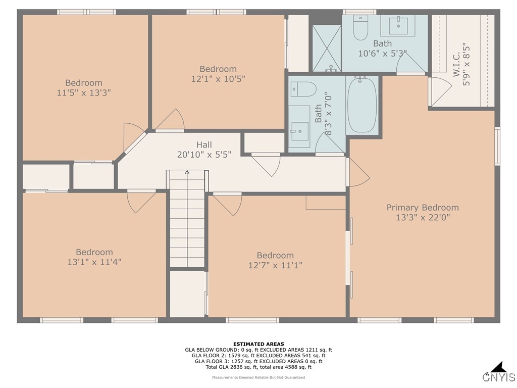 223 Windcrest Drive Camillus, NY 13031 - Photo 44 of 45 Upper Level Floor Plan