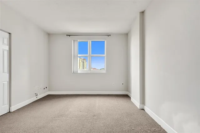 an empty room with a window