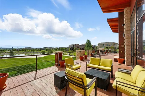 a view of a terrace with couches