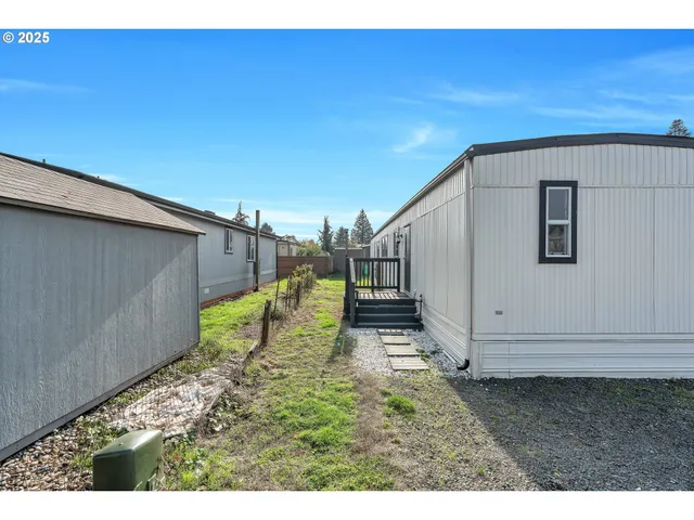 a view of a backyard