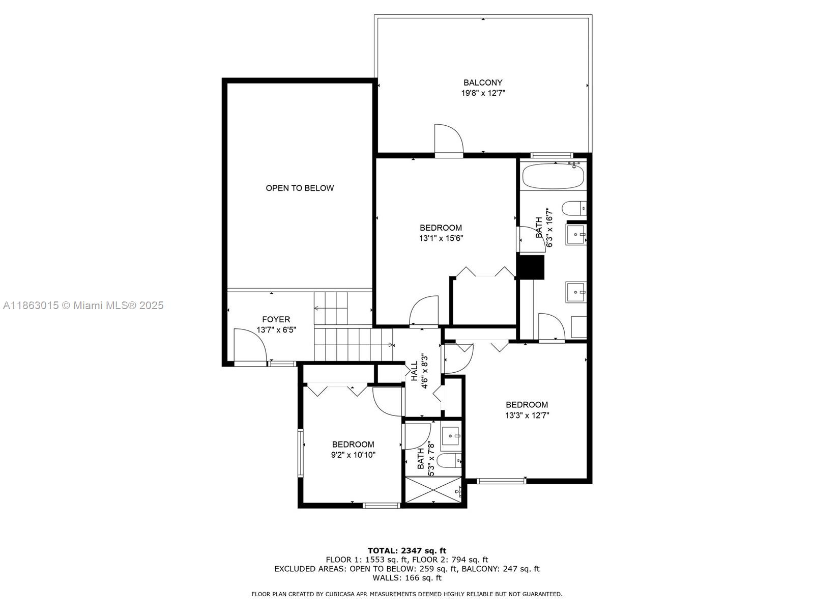 7255 Southwest 55th Avenue Miami, FL 33143 - Photo 26 of 40 Second level floor plan
