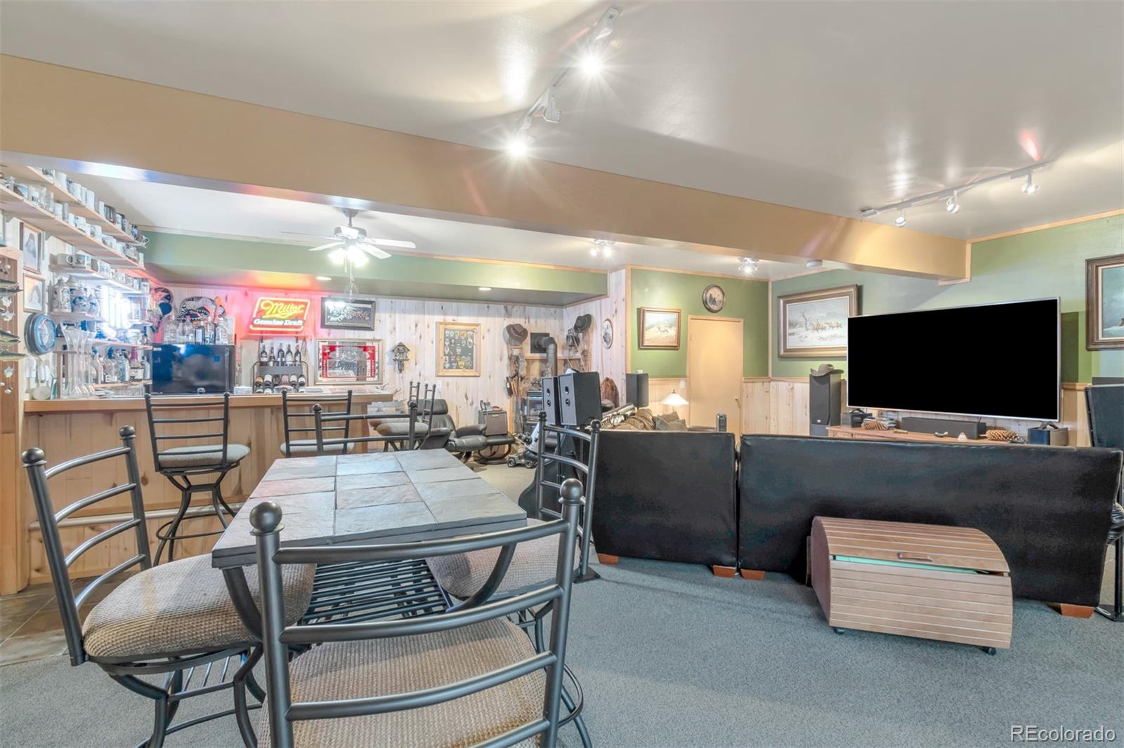 195 Bulldogger Road Bailey, CO 80421 - Photo 24 of 38 a living room with furniture and a flat screen tv
