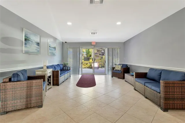 a living room with furniture and a couch