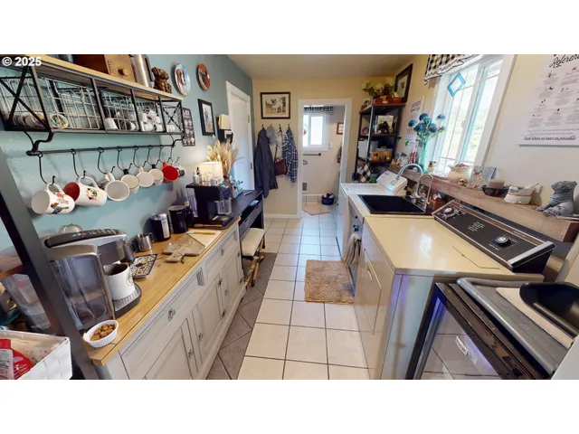 a upper view of a living room and kitchen