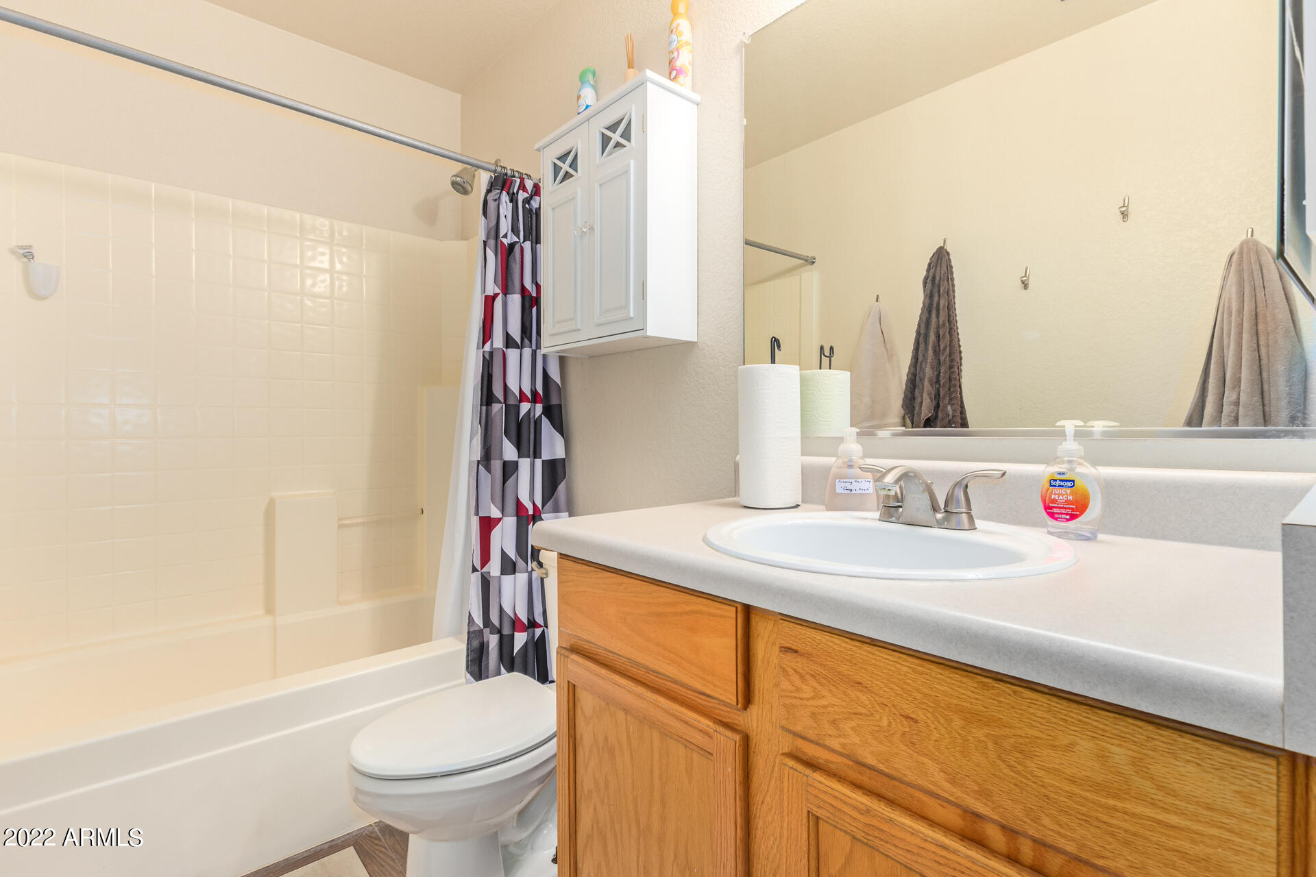 3466 South Chaparral Road Apache Junction, AZ 85119 - Photo 19 of 29 a bathroom with a sink a toilet and shower