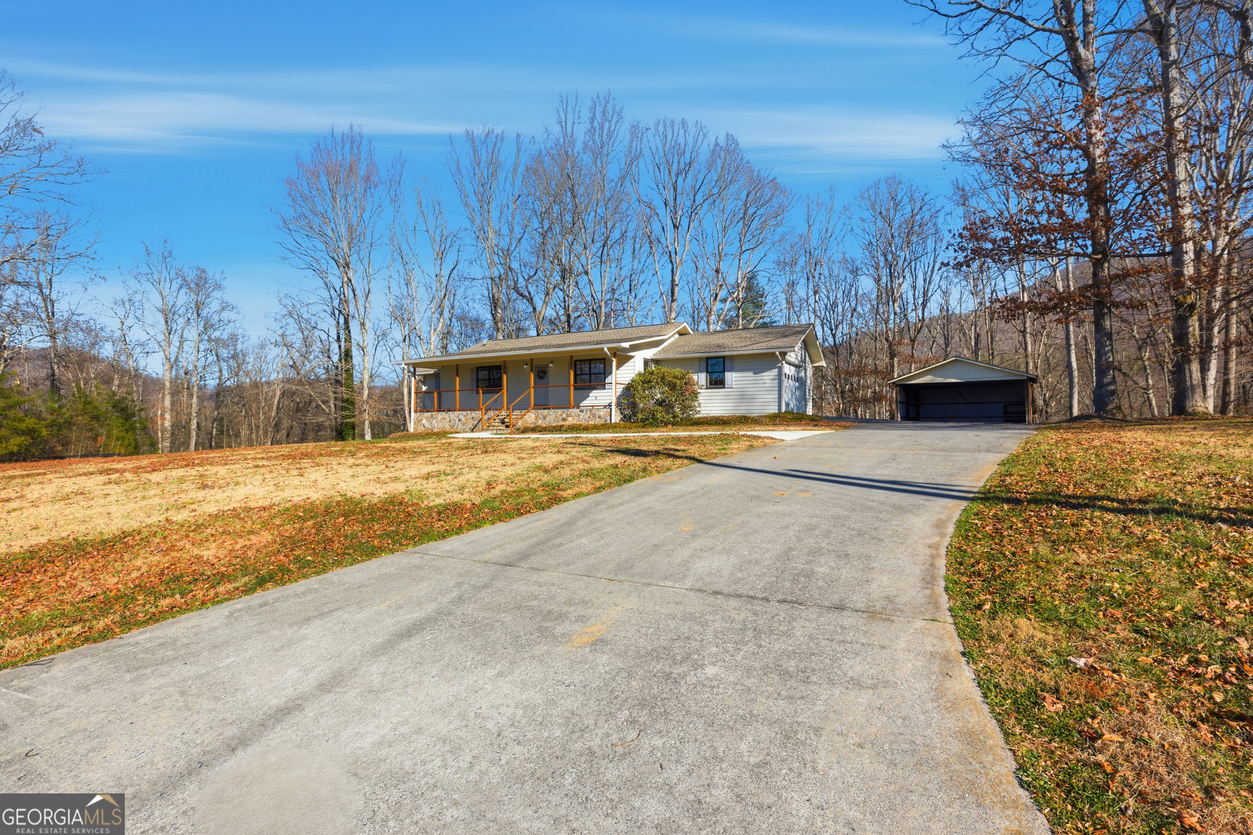 1664 Bell Gap Road Hiawassee, GA 30546 - Photo 6 of 42 a view of house with outdoor space and swimming pool