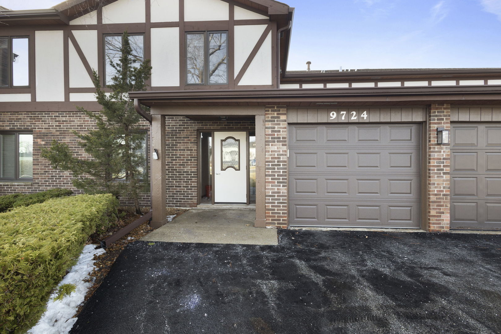 a front view of a house