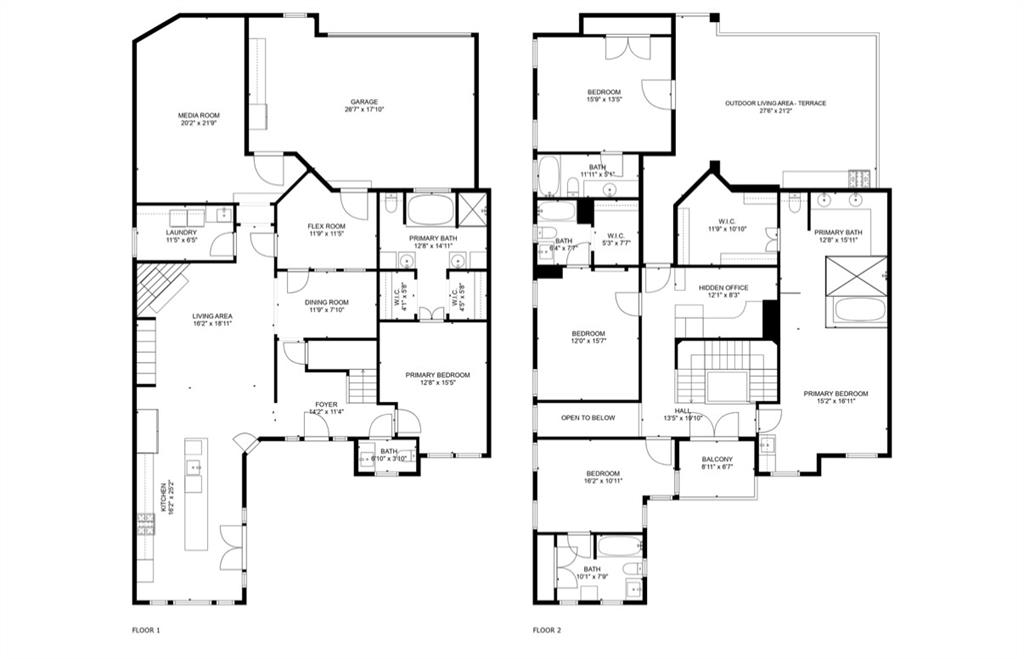 11911 Edgestone Road Dallas, TX 75230 - Photo 40 of 40 2D Floor Plan
