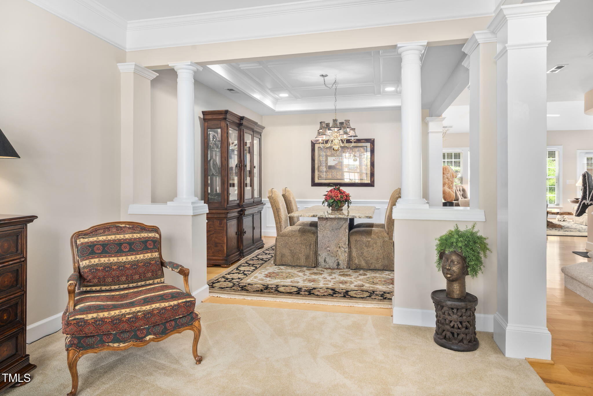 3619 Lion Ridge Court Raleigh, NC 27612 - Photo 7 of 37 a living room with furniture and wooden floor