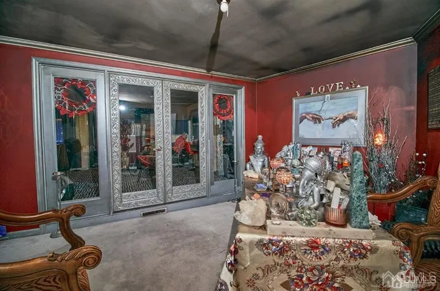 a outdoor living space with furniture