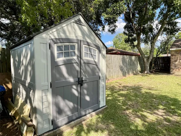 a backyard of a house