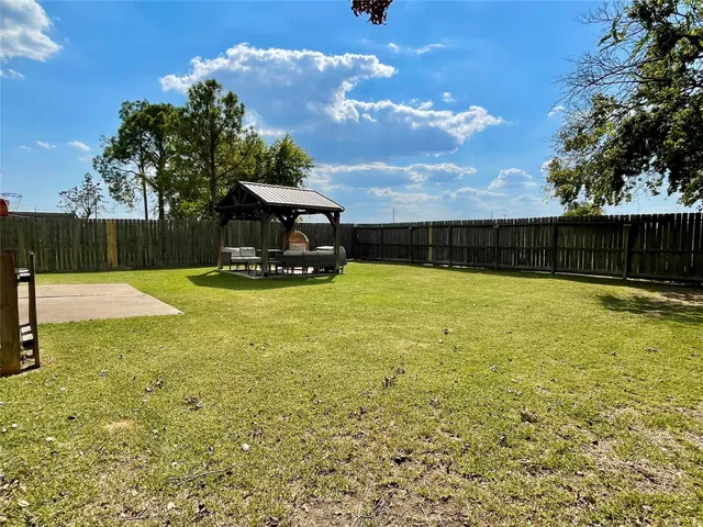 a swimming pool with an outdoor space