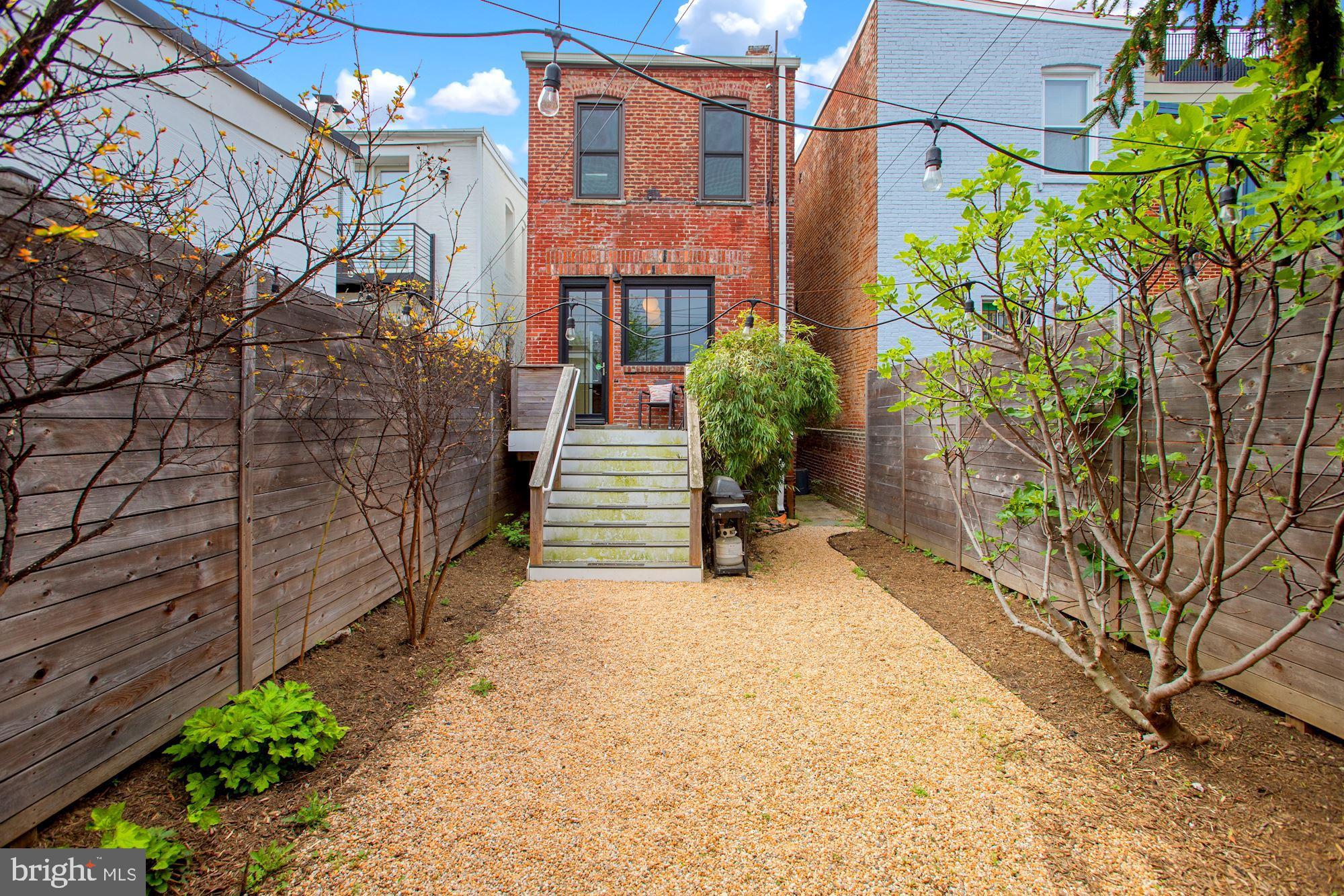 607 Q Street Northwest Washington, DC 20001 - Photo 22 of 74 Rear View of House from Garden