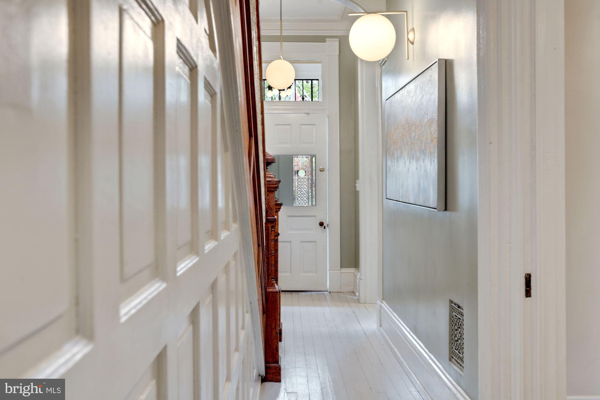607 Q Street Northwest Washington, DC 20001 - Photo 24 of 74 Paneled Wood Stairway