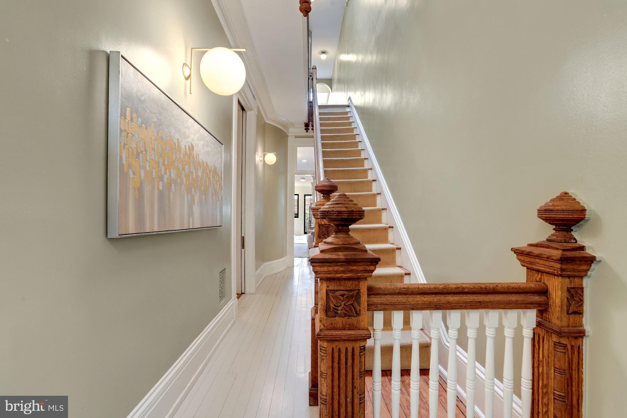 607 Q Street Northwest Washington, DC 20001 - Photo 25 of 74 Stairway to 2nd Floor with 9.5 Ft Ceiling