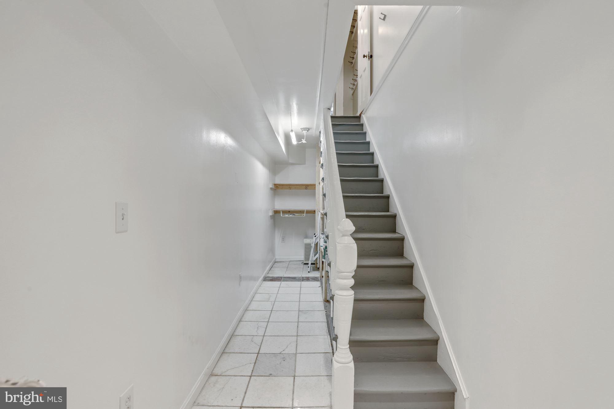 607 Q Street Northwest Washington, DC 20001 - Photo 37 of 74 Stairs to Lower Level with Front Entry