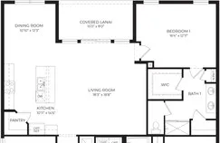 wooden floor with a rug and a mirror