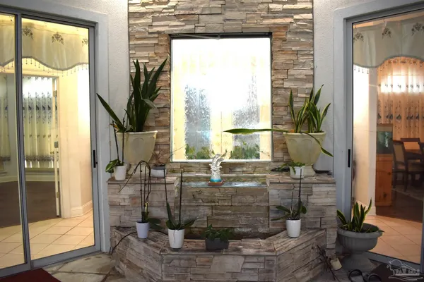 a living room filled with furniture