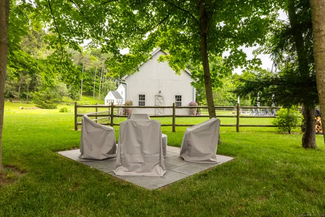 a view of a fire pit in a park