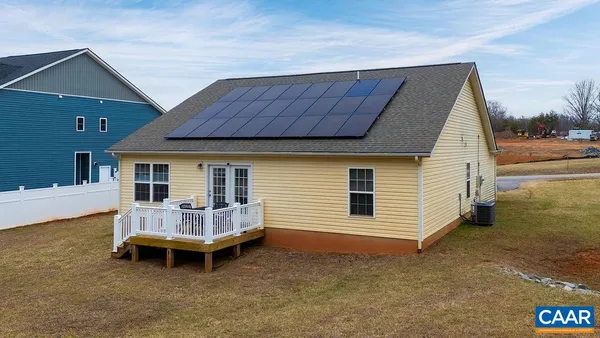 a backyard of a house
