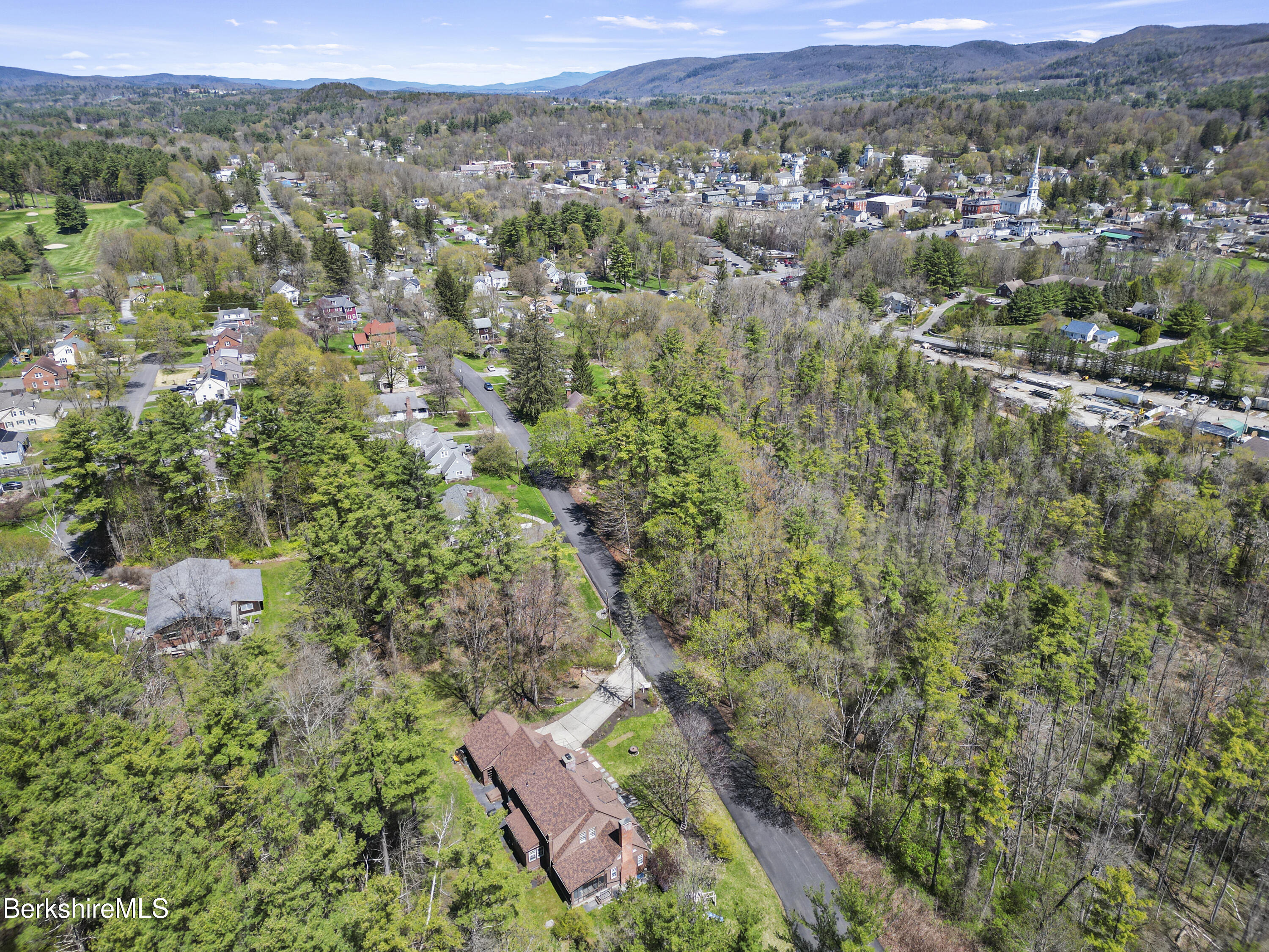 100 South Prospect Street Lee, MA 01238 - Photo 2 of 39 an aerial view of house with yard