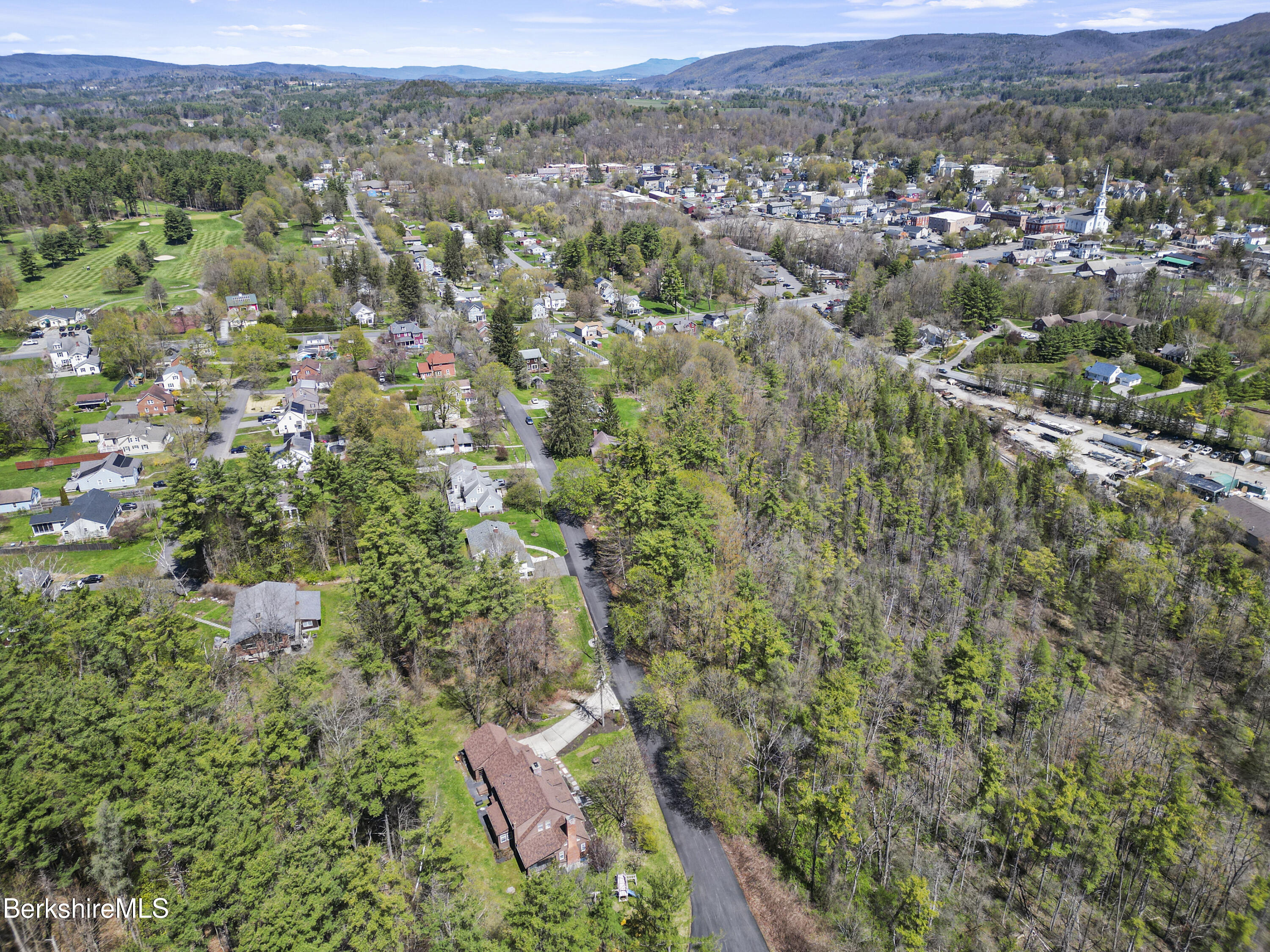 100 South Prospect Street Lee, MA 01238 - Photo 38 of 39 an aerial view of a house with a yard
