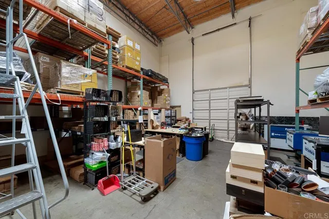 a view of a storage room with washer and dryer