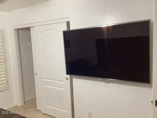 a close view of closet