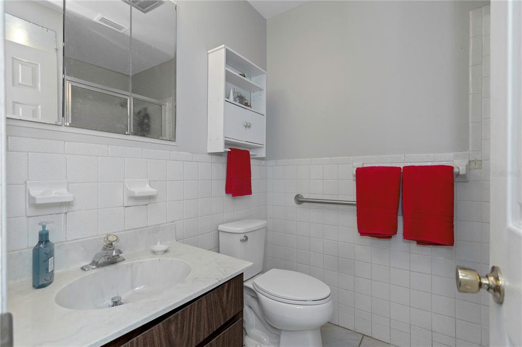 310 Terrace Drive Brandon, FL 33510 - Photo 50 of 80 a bathroom with a sink toilet and mirror