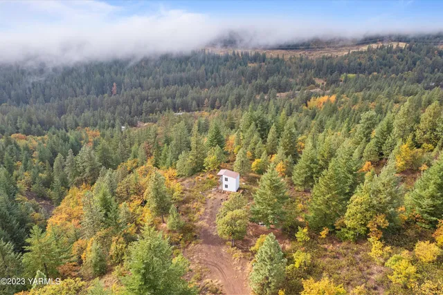 a view of a lake and green valley