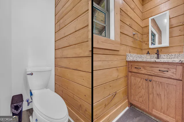 a view of a porch with a bench