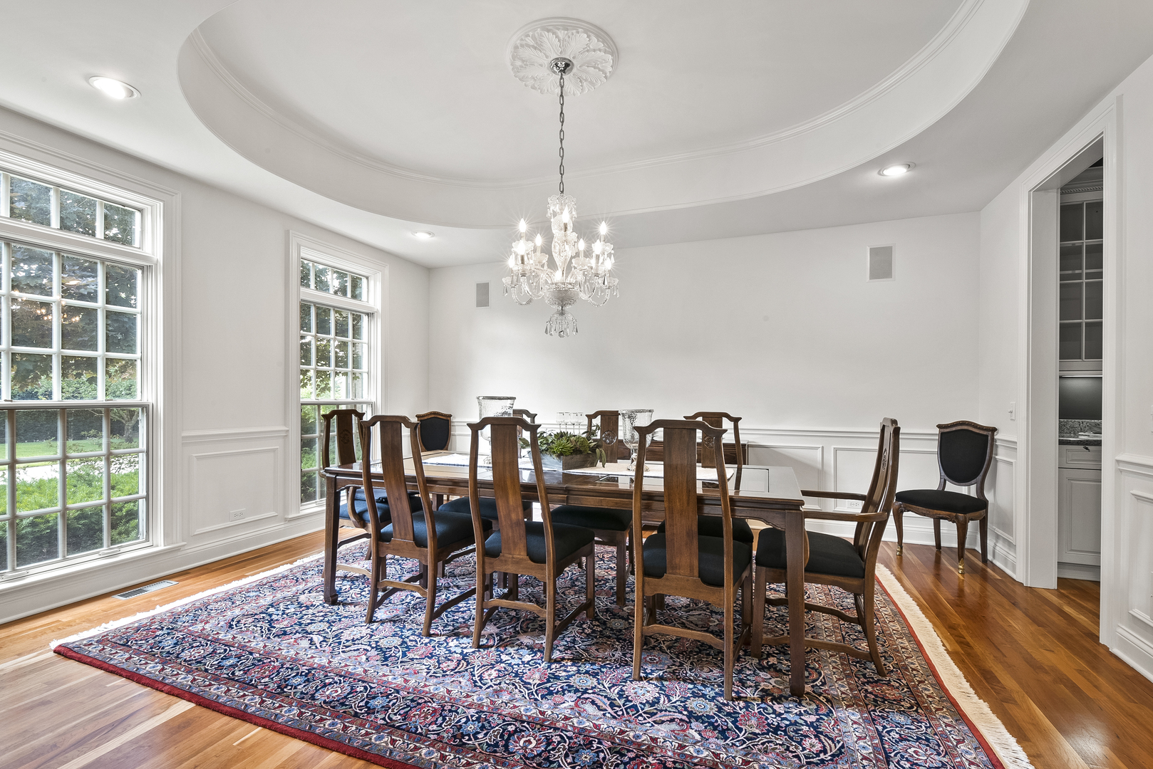351 Wallace Road Lake Forest, IL 60045 - Photo 11 of 35 a view of a dining room with furniture window and wooden floor