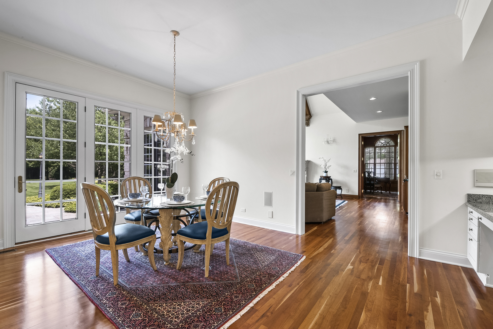 351 Wallace Road Lake Forest, IL 60045 - Photo 13 of 35 a view of a dining room with furniture window and wooden floor