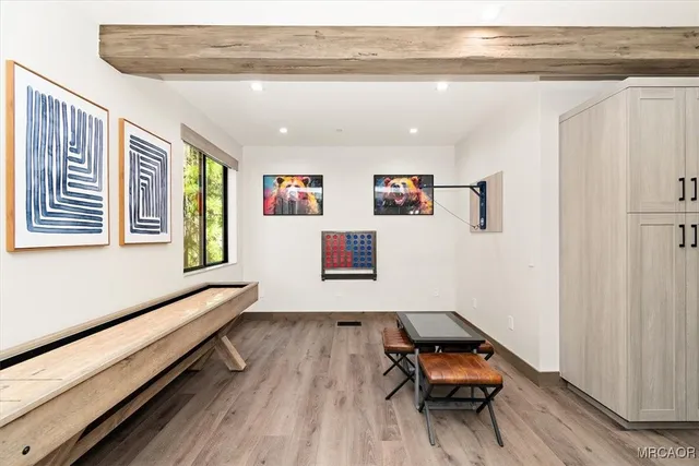 a room with furniture and a window